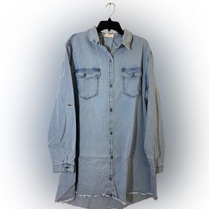 Umgee- 1x Denim Western Fall Ready Dress